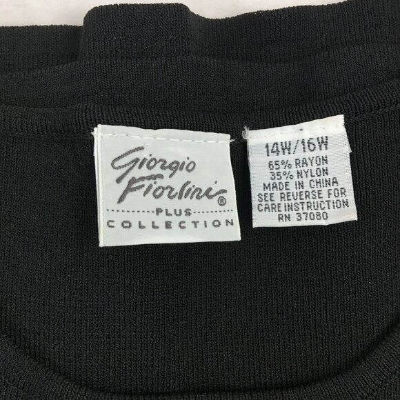 GIORGIO FIORLINE PLUS COLLECTION BLACK TANK TOP WOMENS 14W/16W - Picture 4 of 4